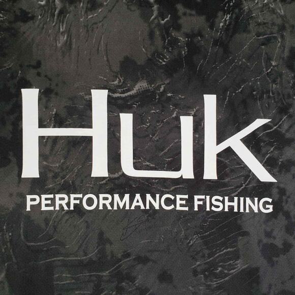 Huk Fishing Performance Shirt Long Sleeve Men’s Size Large L Stretch Gray - Picture 5 of 8